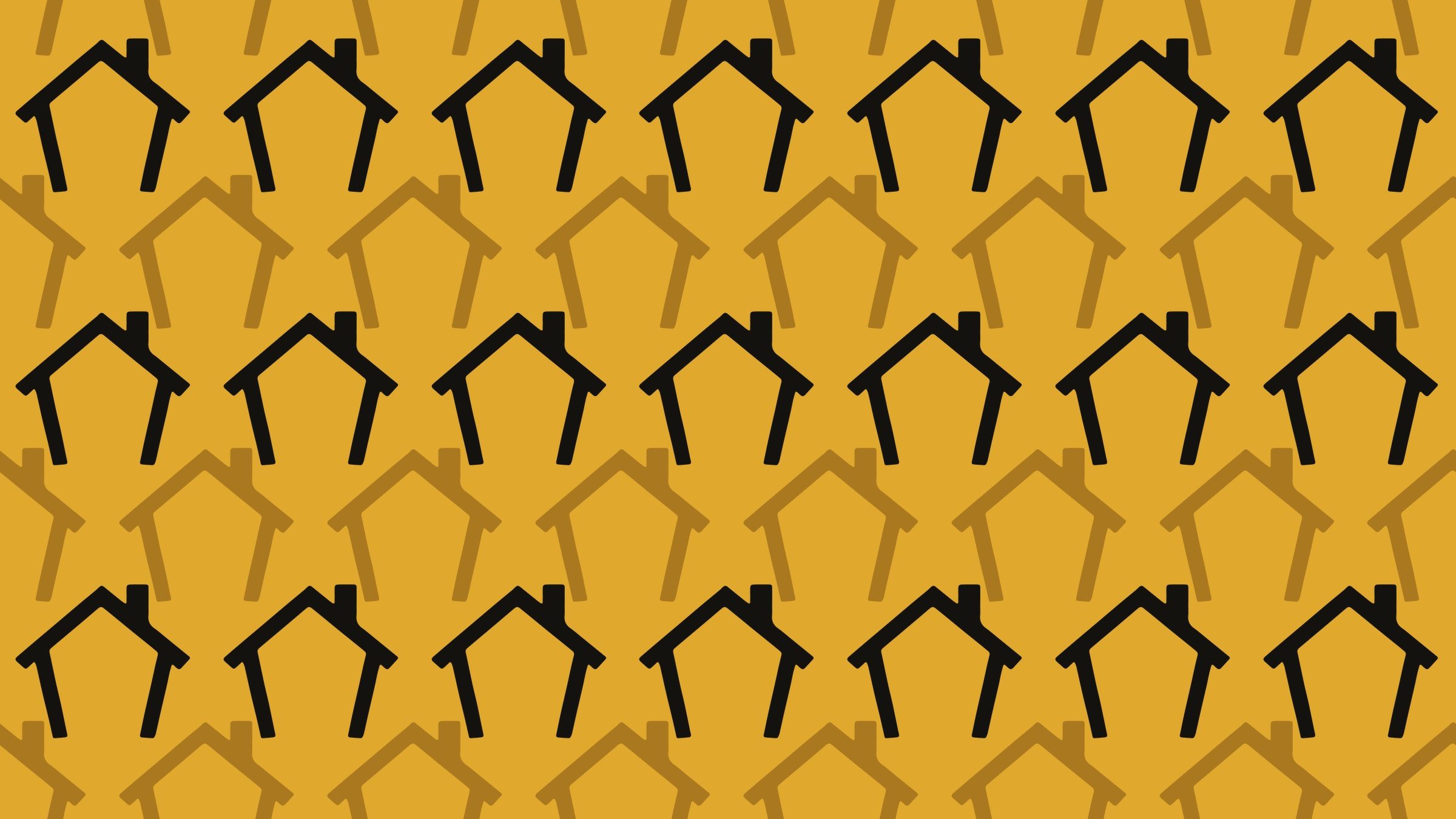 The same repeat run tonal — bronze on gold, the quieter end of the pattern system.
