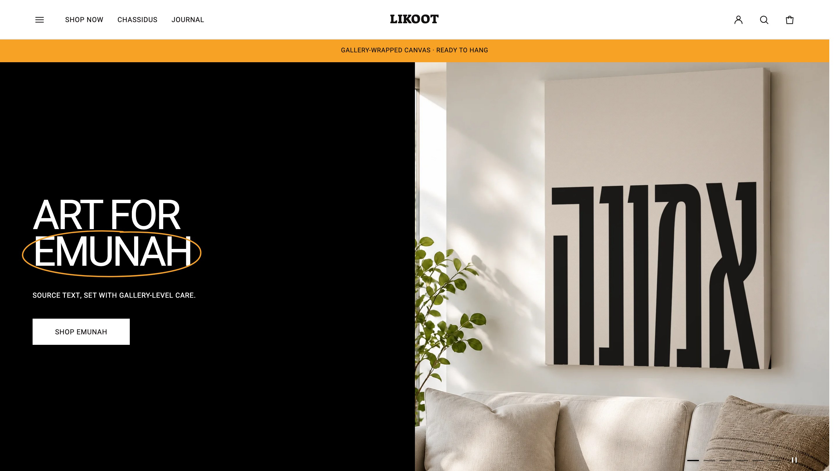 Likoot website, home, the opening screen