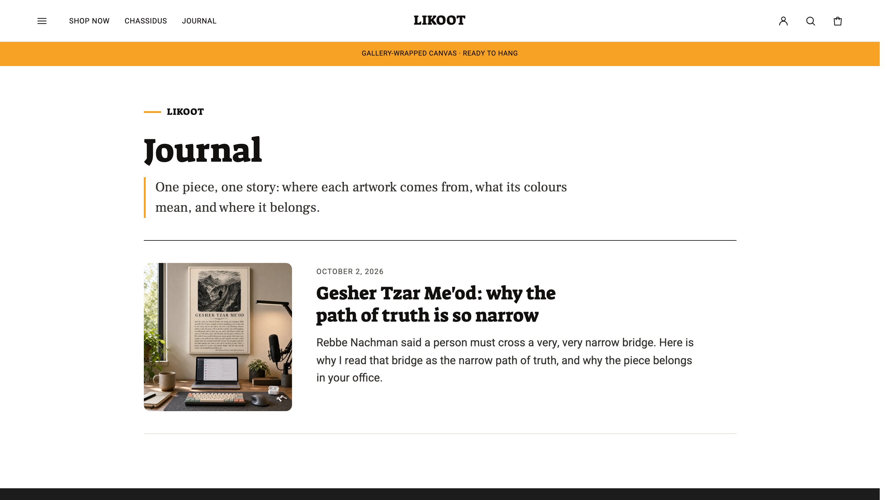 Likoot website, the journal