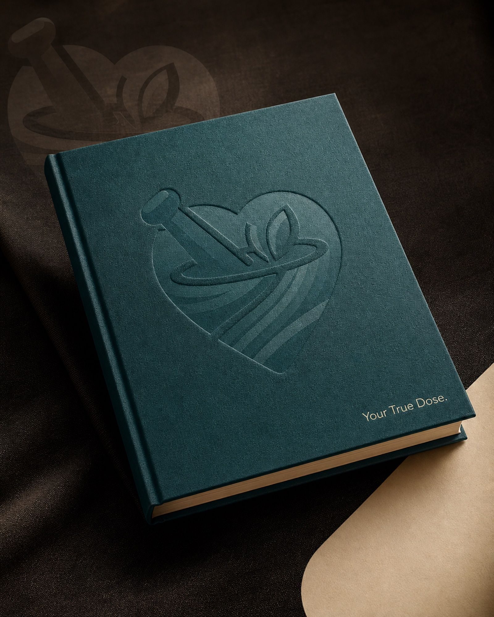 "Your True Dose" — the line Etpaar wrote to sit under the mark on print and packaging alike.