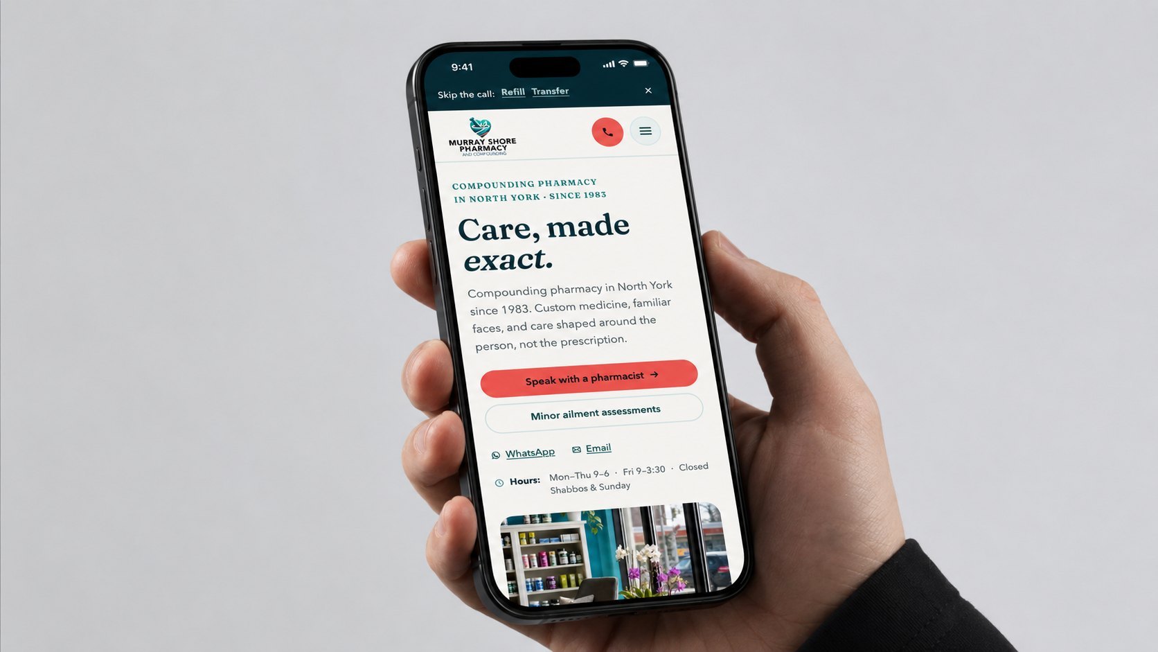 The same "made for you" message, sized for a phone screen.