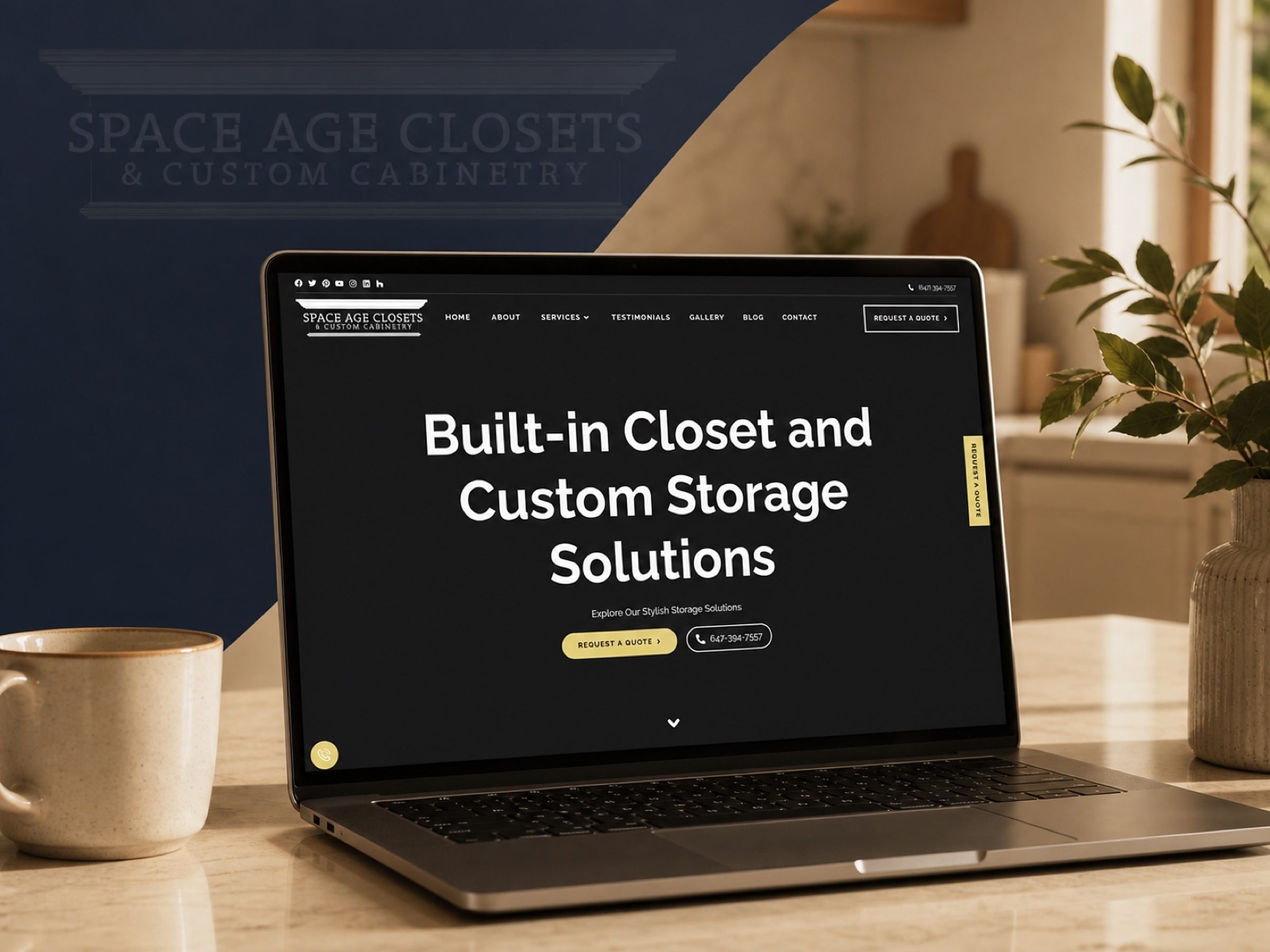 The Space Age Closets homepage Etpaar designed and built: "Built-in Closet and Custom Storage Solutions."
