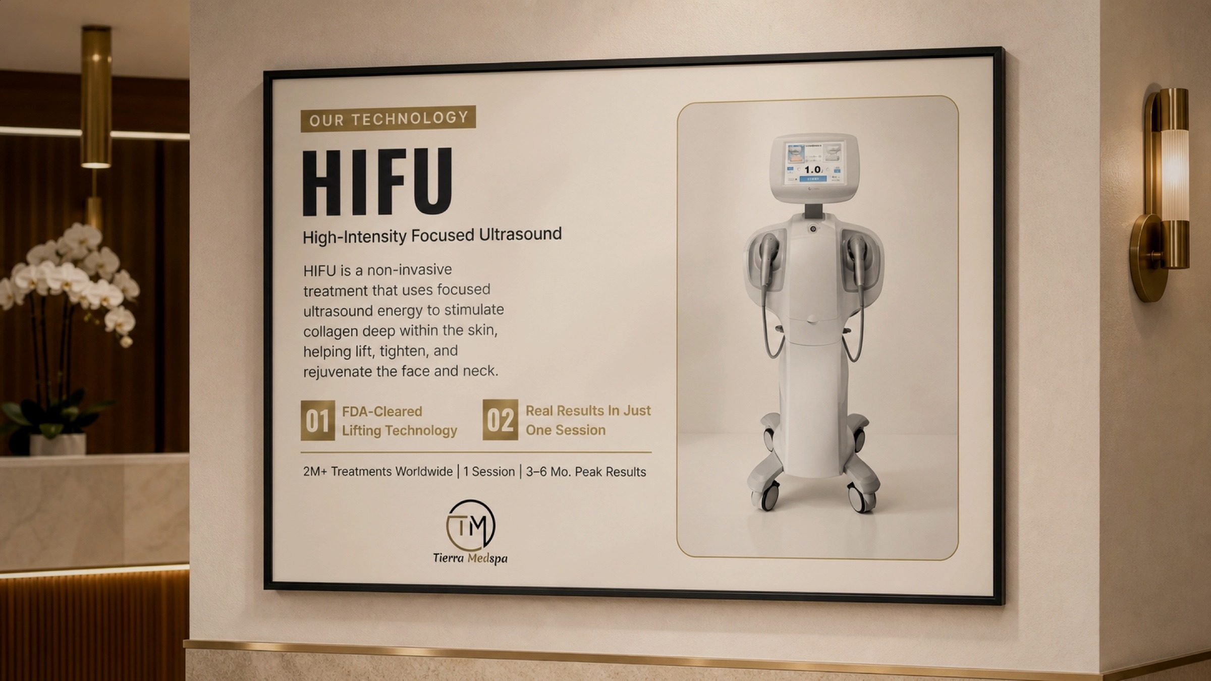 HIFU, broken down for the wall — what it is, what it does, one session at a time.